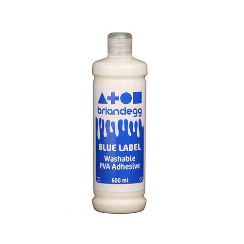 Blue Label Washable PVA Adhesive Single 600ml Bottle -